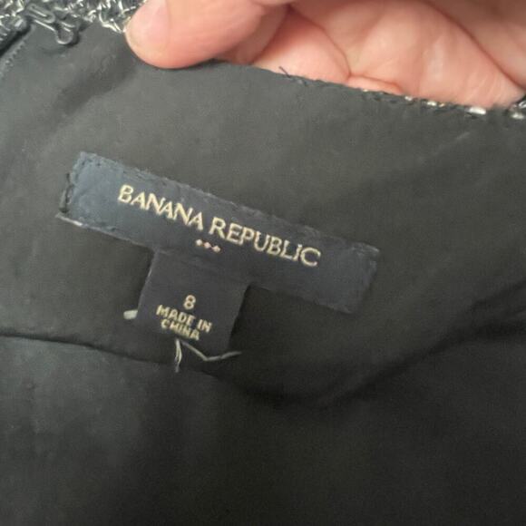 Banana Republic Sz 8 Tweed Beaded Sheath Dress Holidays Party Office Career Wear - Picture 3 of 6